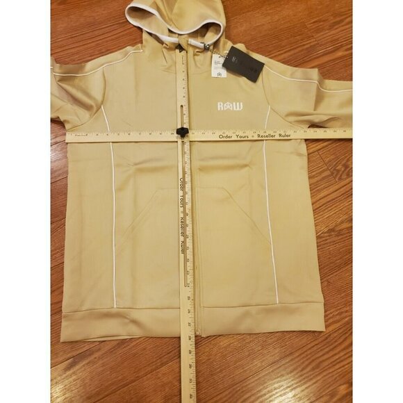 Rawgear Full Zip Up hoodie Men's Size XL Light Sand Color #RG507 Streetwear NWT - Picture 5 of 7